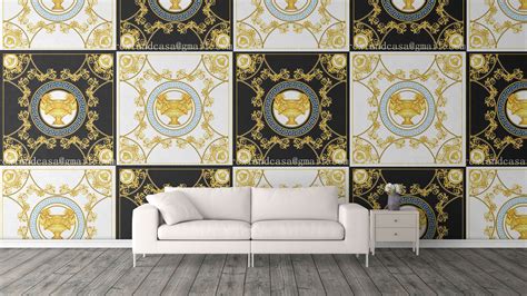 versace wallpaper living room